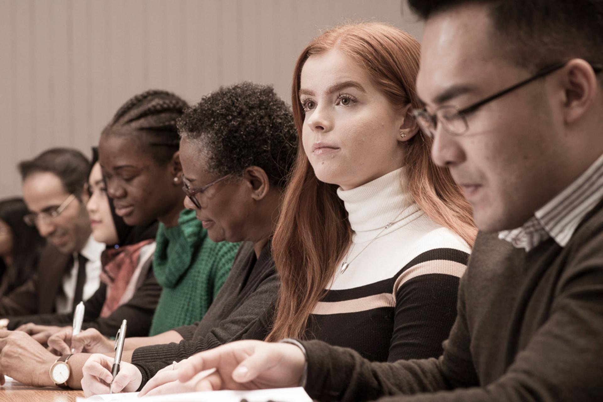 Students in class
